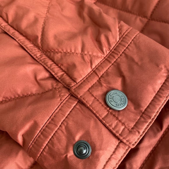 Peter Millar Norfolk Quilted Bomber Jacket Medium Burnt Orange - Picture 12 of 14